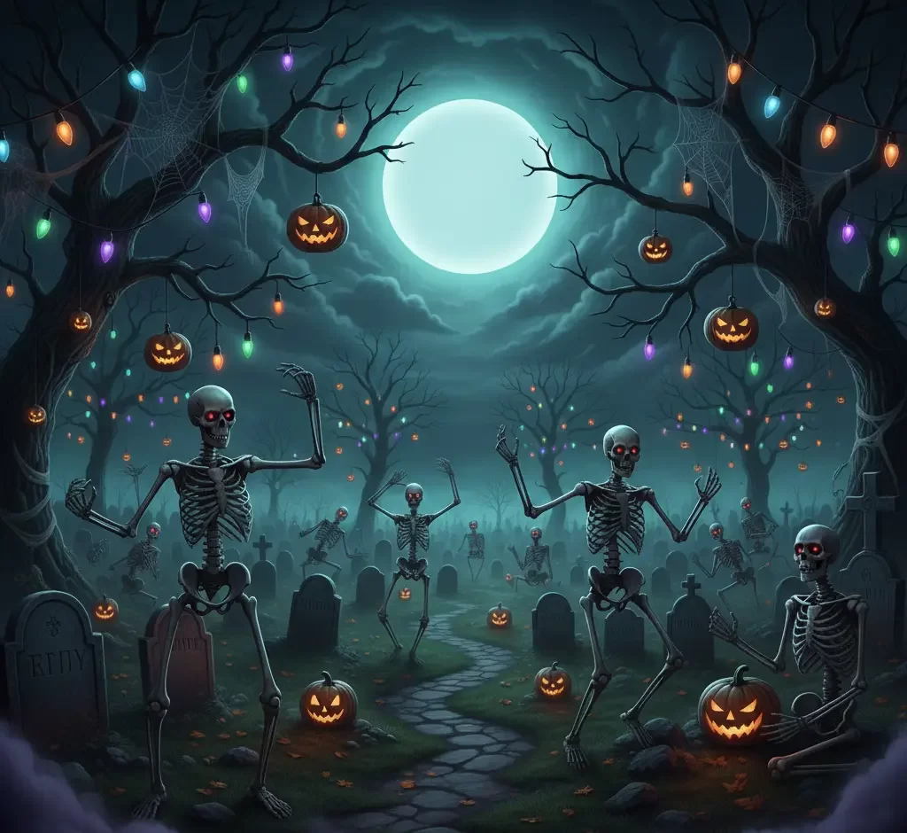 Wicked Walk Immersive Halloween Experience in New York - Spooky Skeletons